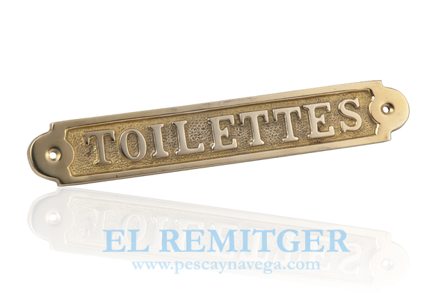 BRASS PLATE "TOILETTES"