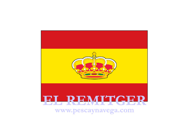 BANDERA DE ESPAA CON CORONA 45 X 35