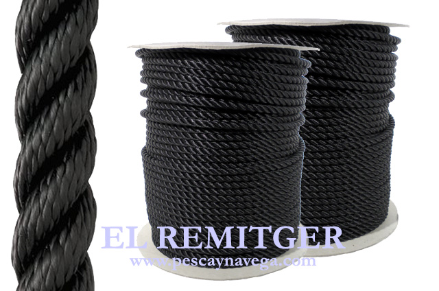 BLACK POLYESTER TREVIRA ROPE