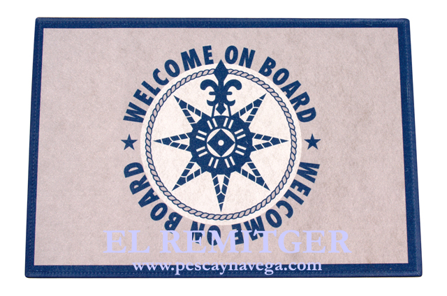 "BLUE ON BOARD" ENTRANCE RUG