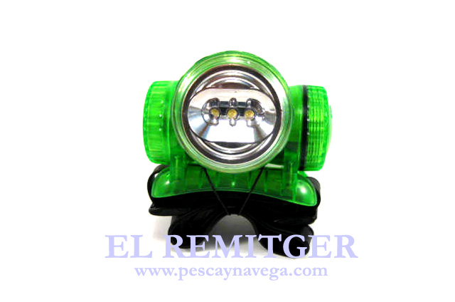 LINTERNA FRONTAL 3 LEDS SUMERGIBLE