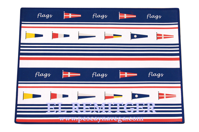 SMALL NEOPRENE ENTRANCE RUG \"FLAGS-N\"