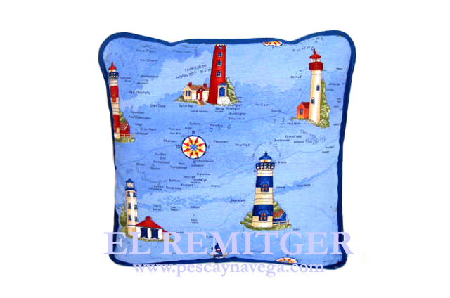 CUSHION WITH STUFFING LIGHTHOUSES