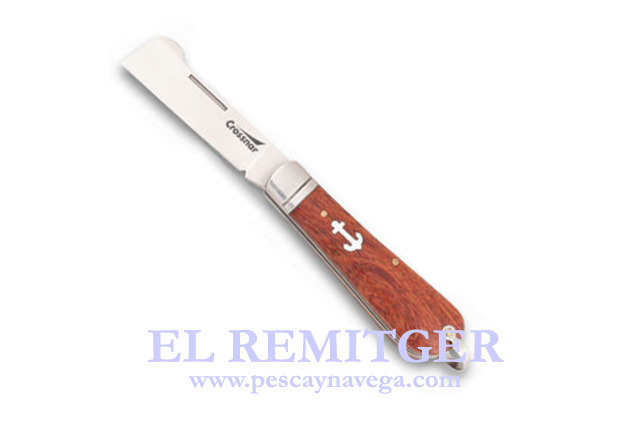 WOOD MARINE KNIFE WITH ANCHOR