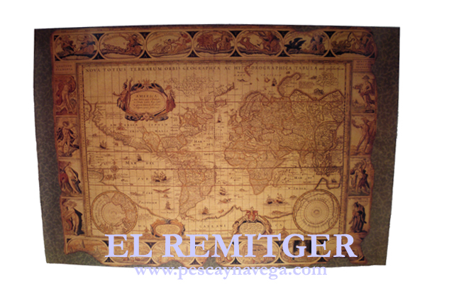 NAVIGATION CHART WORLD MAP DECORATION