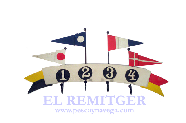 COLGADOR BANDERA DE CUATRO GANCHOS