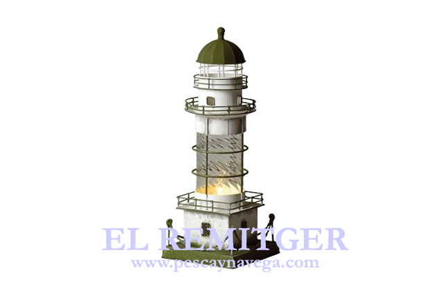 FARO DE HOJALATA CON LUZ