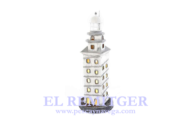 FARO DE HOJALATA CON LUZ