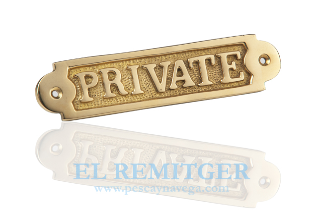 CHAPA DE LATON "PRIVATE"