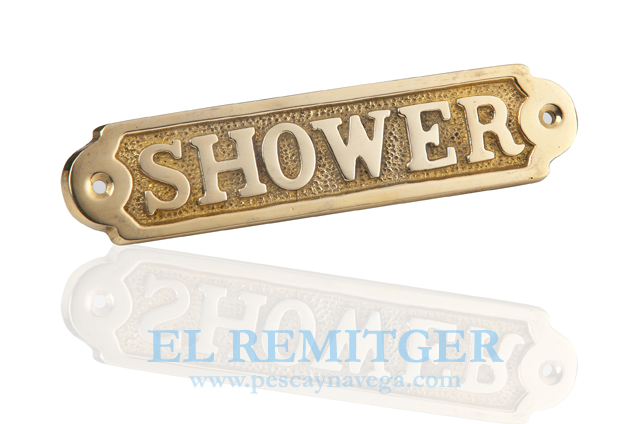 CHAPA DE LATON "SHOWER"