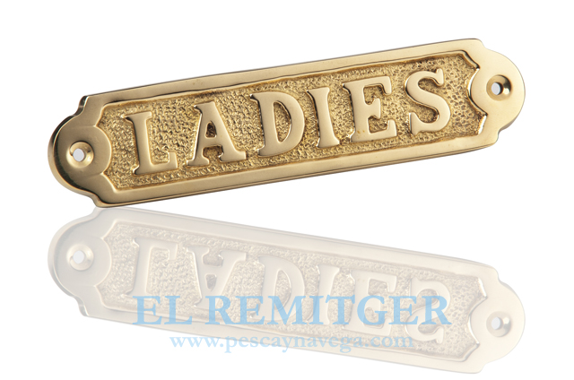 CHAPA DE LATON "LADIES"