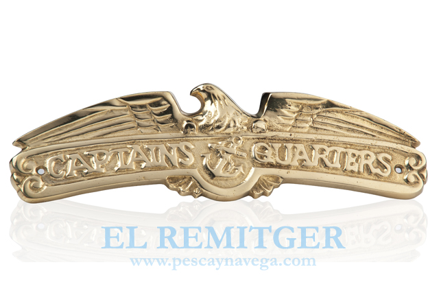 BRASS PLATE "CAPTAIN'S QUARTER"